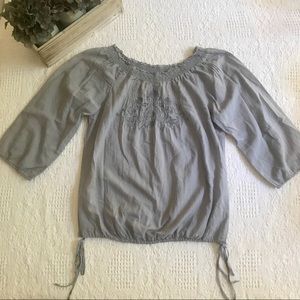 Lucky Brand lightweight gray top